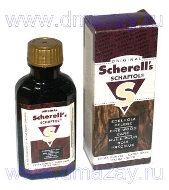 Средство (пропитка) на основе льняного масла по уходу за ружейной ложей и древесиной SCHAFTOL® Scherell  EXTRA DARK (сверх темное) 75 ml    
